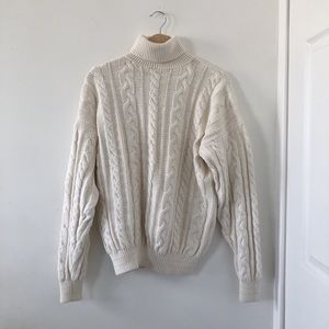 Textured turtleneck sweater